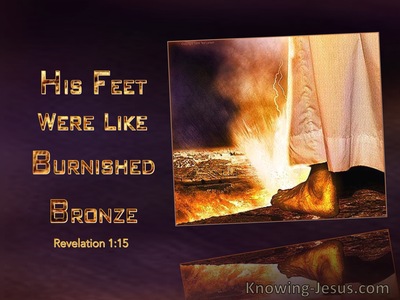 Revelation 1:15 His Feet Were Like Burnished Bronze (gold)